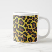 Leopard Brown und Gelb Print Jumbo-Tasse (Rechts)