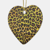 Leopard Brown und Gelb Print Keramik Ornament (Links)