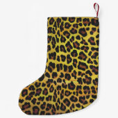 Leopard Brown und Gelb Print Kleiner Weihnachtsstrumpf (Rückseite)