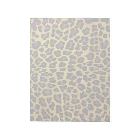 Leopard Brown und Gelb Print Notizblock (Rotiert)