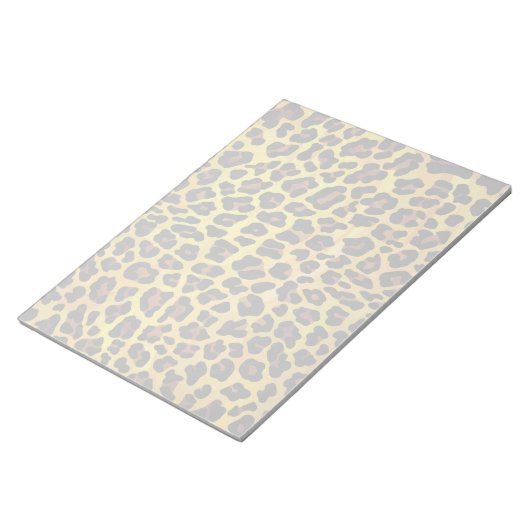 Leopard Brown und Gelb Print Notizblock (angewinkelt)