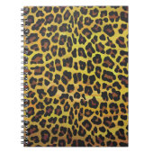 Leopard Brown und Gelb Print Notizblock (Vorderseite)