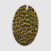 Leopard Brown und Gelb Print Ornament (Vorderseite)