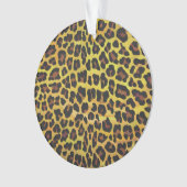 Leopard Brown und Gelb Print Ornament (Vorderseite)