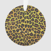 Leopard Brown und Gelb Print Ornament (Vorderseite)