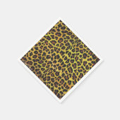 Leopard Brown und Gelb Print Serviette (Ecke)