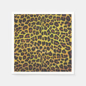Leopard Brown und Gelb Print Serviette (Vorderseite)