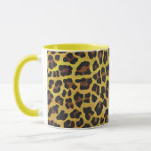 Leopard Brown und Gelb Print Tasse (Links)