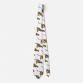 Leopard Brown und Gelbe Silhouette Krawatte (Vorderseite)