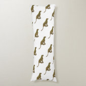 Leopard Brown und Gelbe Silhouette Seitenschläferkissen (Vorderseite Vertikal)