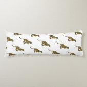 Leopard Brown und Gelbe Silhouette Seitenschläferkissen (Vorderseite)