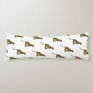 Leopard Brown und Gelbe Silhouette Seitenschläferkissen