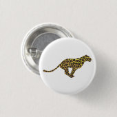 Leopard Brown und Gelbe Siloette Button (Vorne & Hinten)