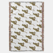 Leopard Brown und Gelbe Siloette Decke (Vorderseite Vertikal)