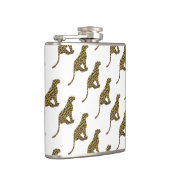 Leopard Brown und Gelbe Siloette Flachmann (Rechts)