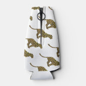 Leopard Brown und Gelbe Siloette Flaschenkühler (Rückseite)