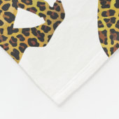 Leopard Brown und Gelbe Siloette Fleecedecke (Ecke)