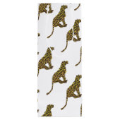 Leopard Brown und Gelbe Siloette Geschenktüte Für Weinflaschen (Rückseite)