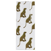 Leopard Brown und Gelbe Siloette Geschenktüte Für Weinflaschen (Vorderseite)