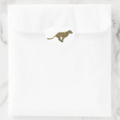 Leopard Brown und Gelbe Siloette Herz-Aufkleber (Tasche)