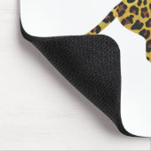 Leopard Brown und Gelbe Siloette Mousepad (Ecke)