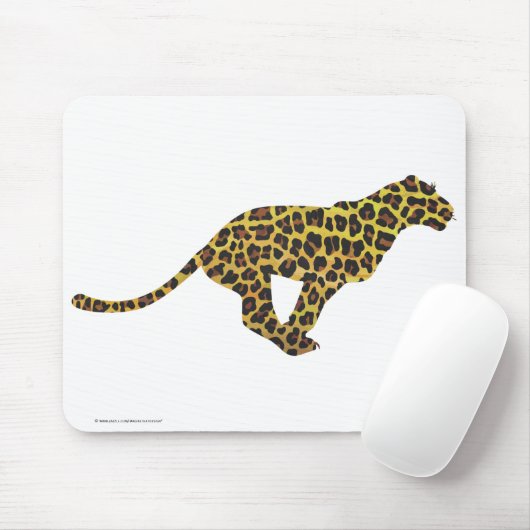 Leopard Brown und Gelbe Siloette Mousepad (Mit Mouse)