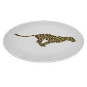 Leopard Brown und Gelbe Siloette Schneidebrett (Ecke)