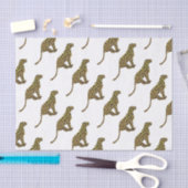 Leopard Brown und Gelbe Siloette Seidenpapier (Handwerk)