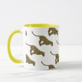 Leopard Brown und Gelbe Siloette Tasse (Links)