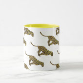 Leopard Brown und Gelbe Siloette Tasse (Zentrum)