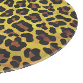 Leopard Brown und gelber Druck-rundes Schneidebrett (Ecke)