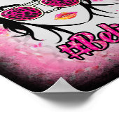 Leopard Brustkrebs-Bewusstseinswarter glauben Poster (Ecke)