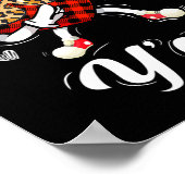 Leopard Buffalo Kariert 100 Tage pro Schulabend Poster (Ecke)