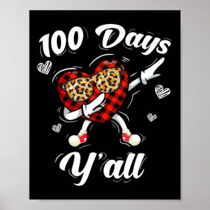 Leopard Buffalo Kariert 100 Tage pro Schulabend Poster