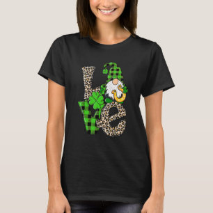 Leopard Buffalo Kariert Gnomies St Patricks Day Gn T-Shirt