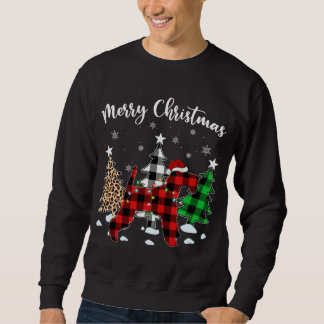 Leopard Buffalo Kariert Wire Fox Terrier Dog Chris Sweatshirt