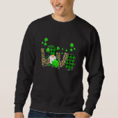 Leopard Buffalo Karierte Liebe St Patricks Day Gno Sweatshirt (Vorderseite)
