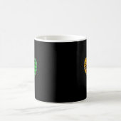 Leopard-Buffalo-Karo-Herzen-Shirt Valentinstag Kaffeetasse (Mittel)