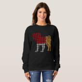 Leopard Buffalo Plaid Pug Dog Valentine s day Sweatshirt (Vorne ganz)