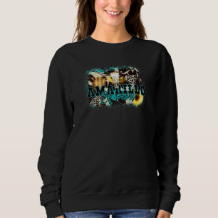 Leopard Bull Skull Amarillo by Morning Western Cou Sweatshirt
