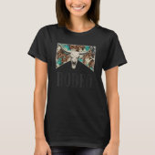 Leopard Bull Skull Western Life Country Music Rode T-Shirt (Vorderseite)