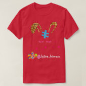 Leopard Bunny Autism Awareness T-Shirt (Design vorne)