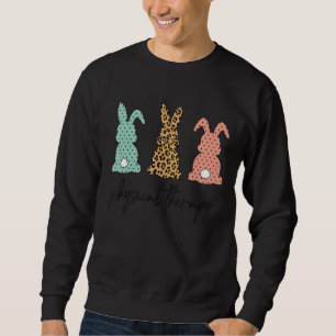 Leopard Bunny Physical Therapy Osterpta Pediatri Sweatshirt