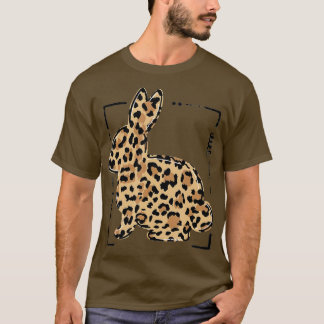 Leopard Bunny Rabbit Ostertag Palm Sonntag Mädchen T-Shirt