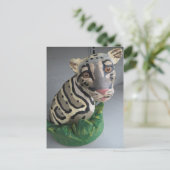 Leopard Bust Postkarte (Stehend Vorderseite)