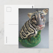 Leopard Bust Postkarte (Vorne/Hinten)