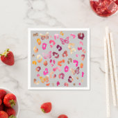 Leopard Butterfly Gray Napkins Serviette (Beispiel)