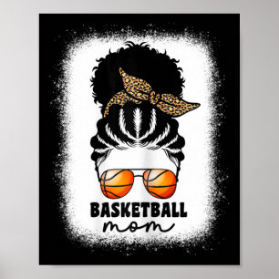 Leopard Bysketbyll Mama Black Women America Poster
