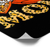 Leopard Bysketbyll Mama Game Day Mama Leben Gefärb Poster (Ecke)