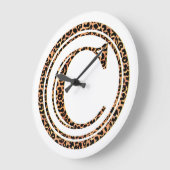 Leopard C Große Wanduhr (Winkel)